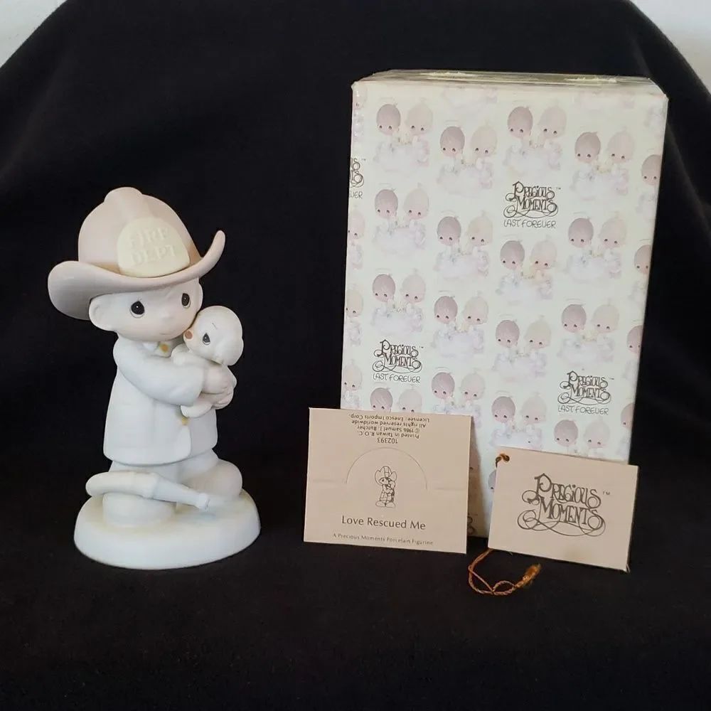 Vintage 1986 Precious Moments “Love Rescued Me” Porcelain Figurine #102393